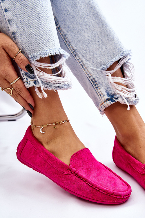 Ženský semišový mokasins fuksja Morreno