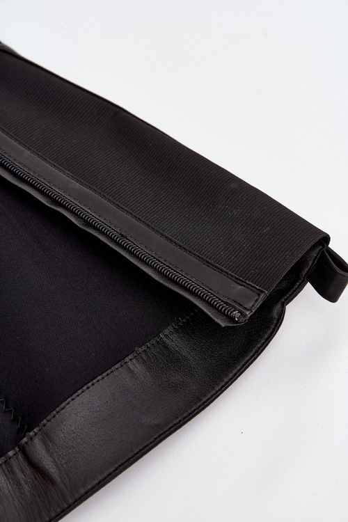 Dámske Čižmy Po Kolena Na Opätku Eko Koža Čierne Thalina