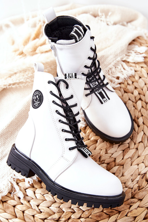 Detské izolované topánky bieli Rosalie Workers