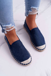 Dámske espadrilles krížové džínsy Navy DD2R4108