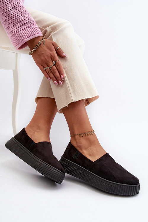 Dámské tenisky na platformě NN276010 Memory Foam System Černé