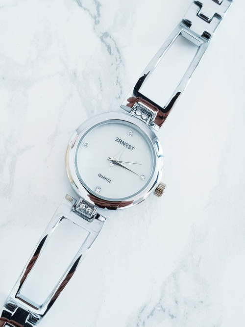 Ernest Dámske strieborné hodinky na náramku Claus