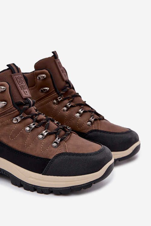 Pánske Trekingové Topánky Big Star SS174049 Hnedé