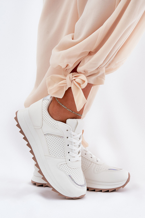 Dámske Športové Topánky Na Platforme Biele Yandia