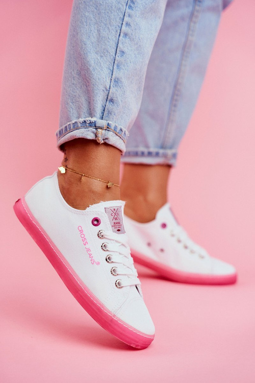 Dámské Tenisky Cross Jeans Bílo Růžové FF2R4075C