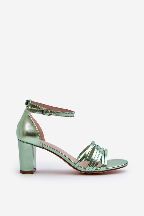 Sandály Na Podpatku S Pásky Černé Enitia