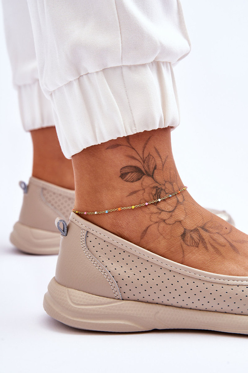 Lucy Leather Dámska otvorená baleríny