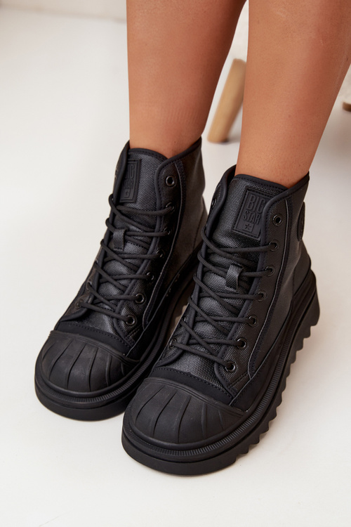 Vysoké Dámské Tenisky Zateplené Big Star OO274A355 Černé