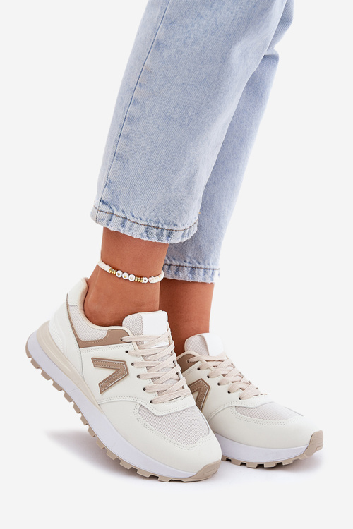 Dámske Športové Topánky Z Eko Kože Béžové Berieta