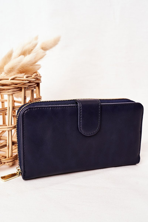 Velká Dámská Peněženka S Kapsou Tmavě Modrá