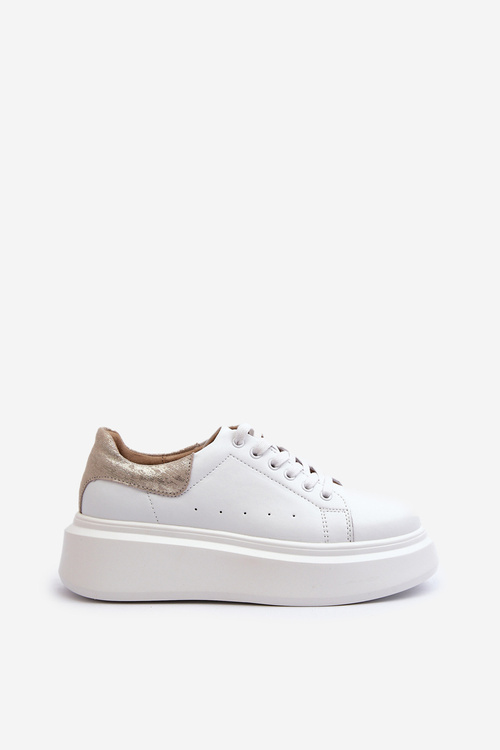 Dámske tenisky na platforme D&A LR568 Biele