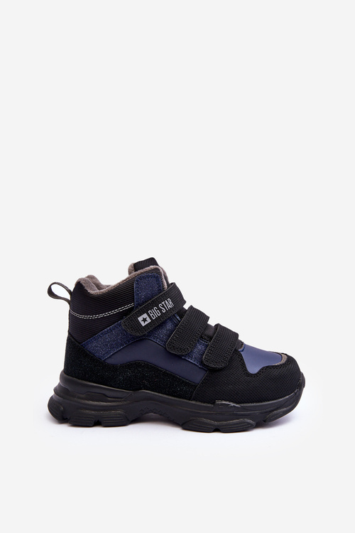 Dětské sněhule Trapery Ocieplane Granatowe Big Star MM374172