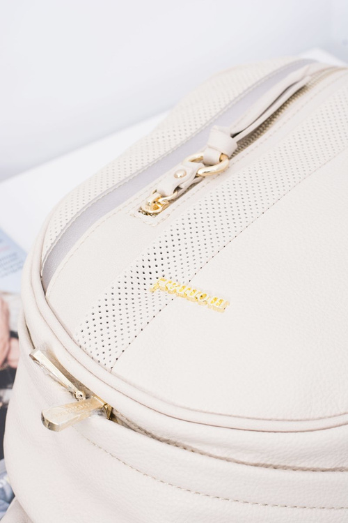 Classic Women's Backpack Beige Elegant A4