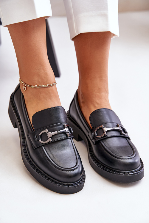 Dámské kožené mokasíny černé Beanika