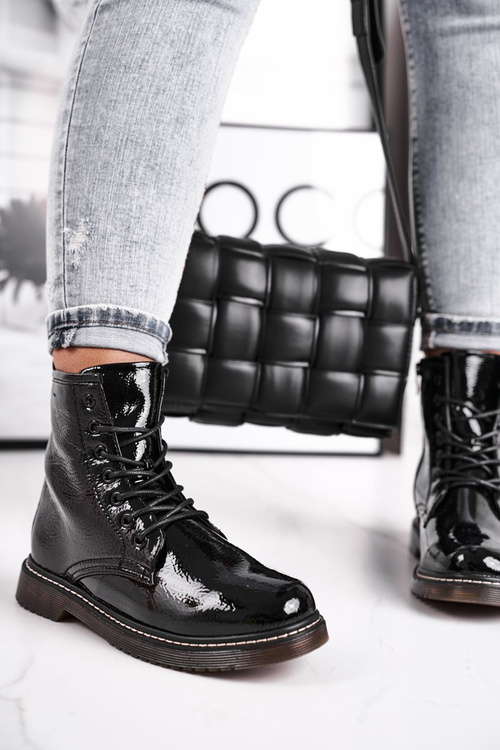 Dámske lakované topánky, Čierne topánky Marita