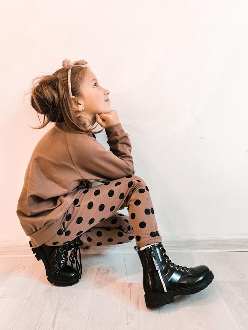 Dětské Boty zateplené Se Zipem Lakované Černé Falkon