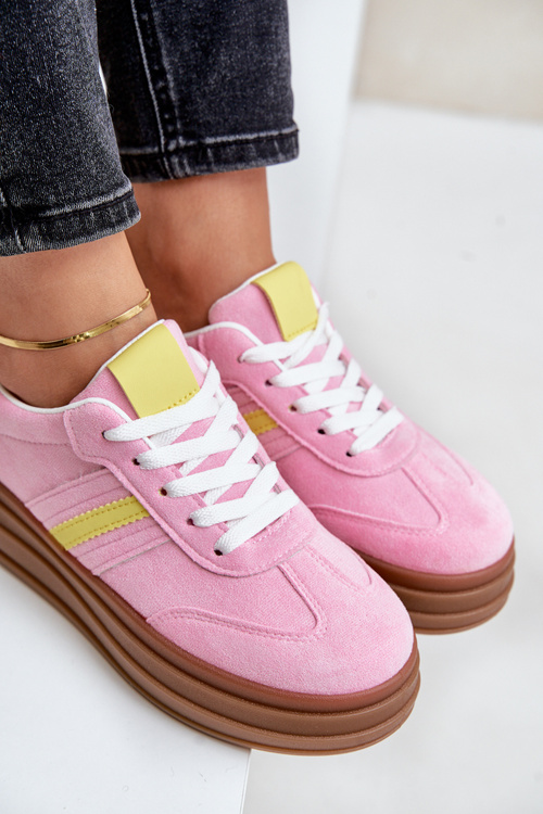 Dámské Tenisky Na Platformě Růžové Dravinnia