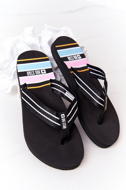 Ženské flip -flops veľká hviezda HH274A057 čierna
