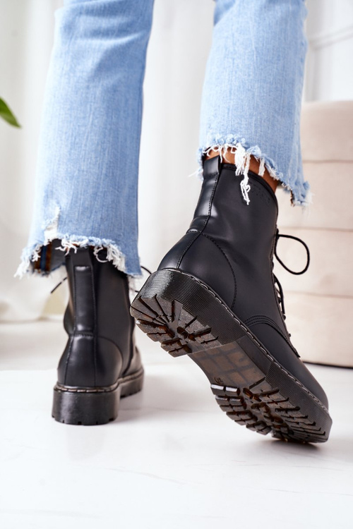 Teplé Kotníkové Boty Workery Big Star II274105 Černé