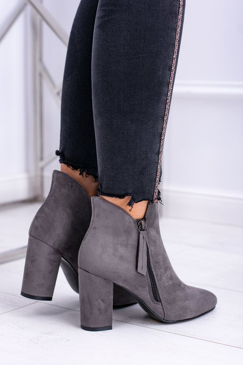 Dámské boty šedé semisove Egida