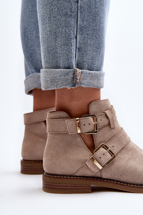 Dámské boty na ploché podrážce s pásky černé Melviana