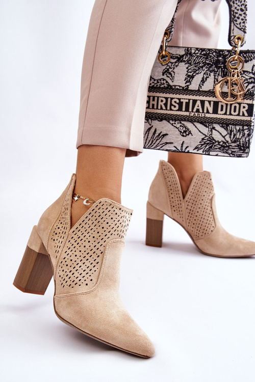 Módne semišové otvorené podpätky svetlo žobrák Ženevi