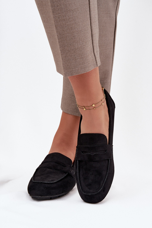 Loafery Mokasíny Ženské Ploché Čierne Soreline