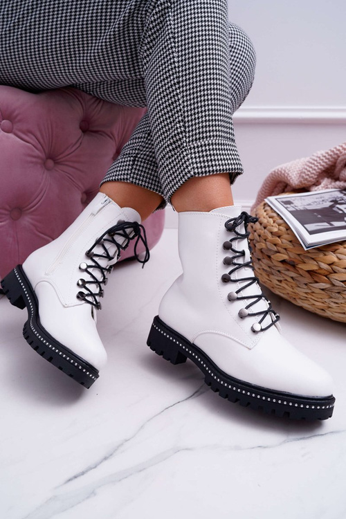 Dámské Kotníkové Boty Bílé Buena