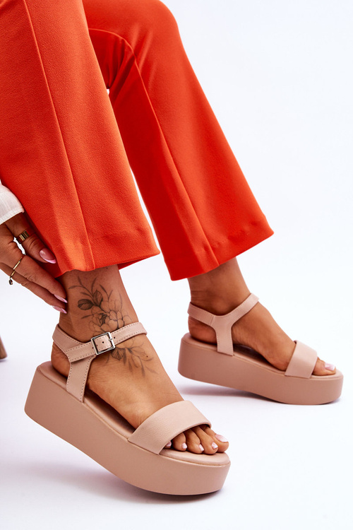 Dámské Sandály Na Masivní Platformě Nude Casen
