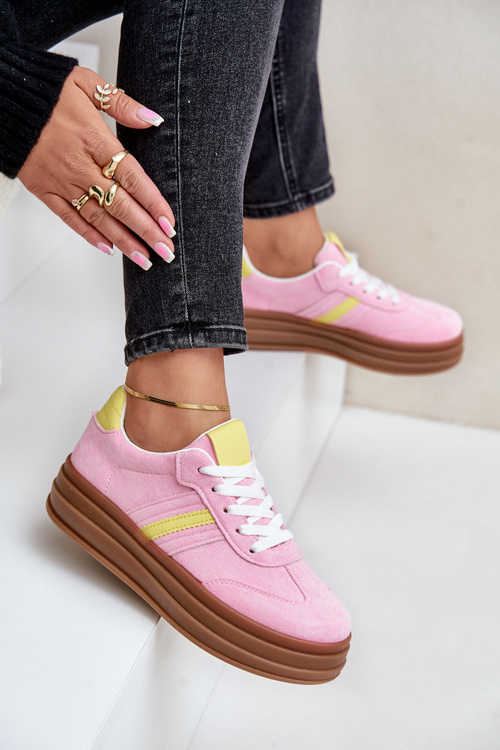 Dámské Tenisky Na Platformě Růžové Dravinnia