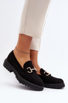 Dámske čierne mokasíny s ozdobou Talesse