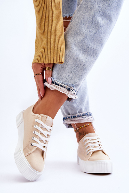 Pohodlné tenisky na Lee Cooper LCW-23-31-1808L Platform Bege