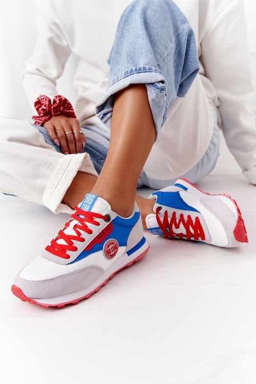 Dámské Tenisky Memory Foam Big Star HH274526 Bílé-Modre