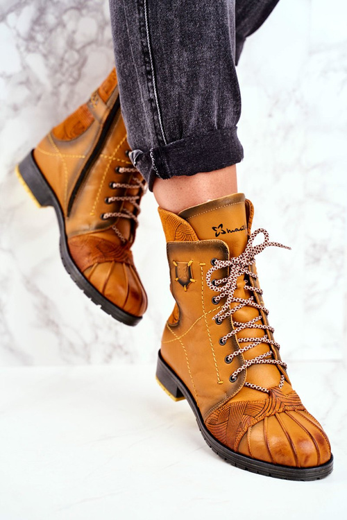 Dámské Boty Maciejka Teplé Kožené žluté 03961-07