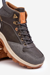 Pánske trekingové topánky čipky -up šedý salomén
