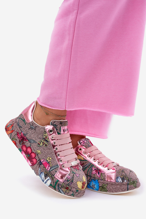 Vzory sneakers na platforme so zdobením GOE RR2N4002 Multikolor