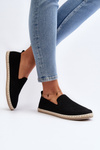 Čierne dámske slip-on espadrily Harmonie