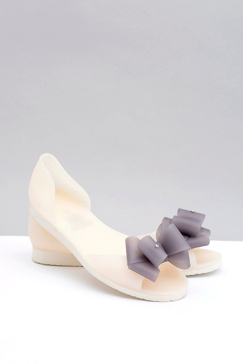 Lu Boo Gumové Baleríny Bílé Meliski Bows Candy