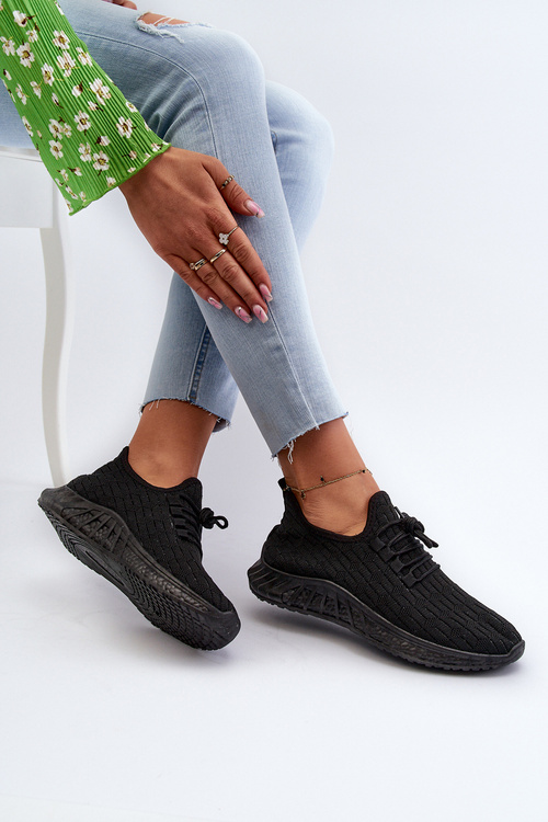 Čierne ľahké dámske športové topánky Xalara