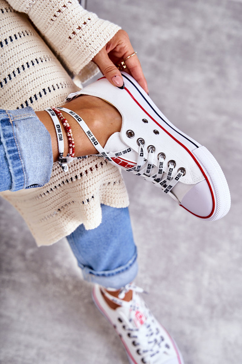 Dámské Materiál Sneakers Big Star KK274101 Bílá