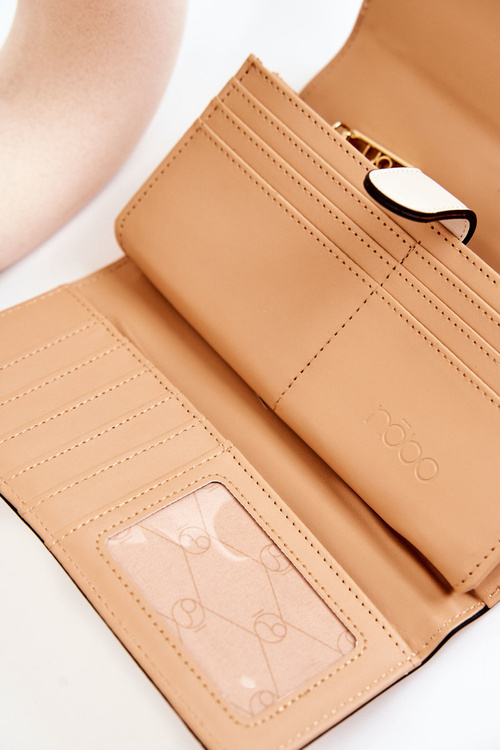 Dámske veľké kožené portfólio NOBO M0120-CM00 BEIGE
