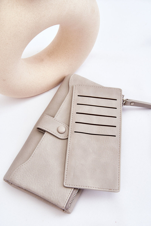 Dámská velká prostorná peněženka Šedá Evina