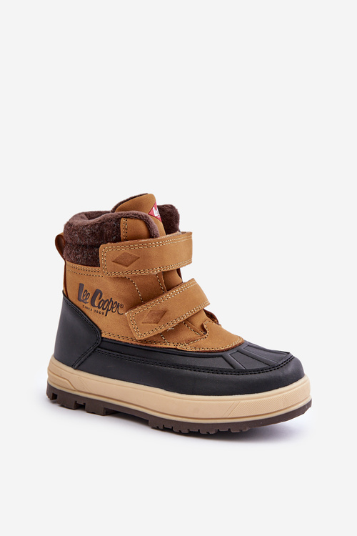 Zateplené zimní boty pro chlapce Lee Cooper LCJ-23-01-2059 Camel