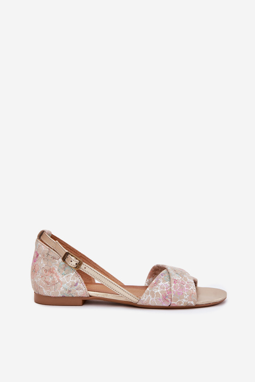 Kožené Plážové Sandály Maciejka 04614-22 Béžové