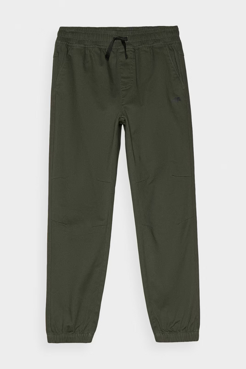Chlapecké Kalhoty Jogger Casual Hladké 4F Khaki 4FJWMM00TTROM0812-43S
