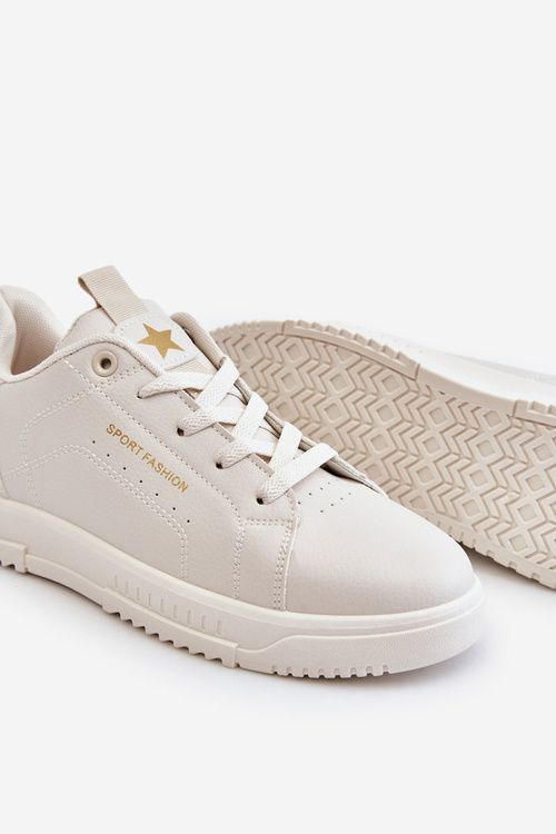 Dámská šněrovací sportovní obuv béžová Mikaela