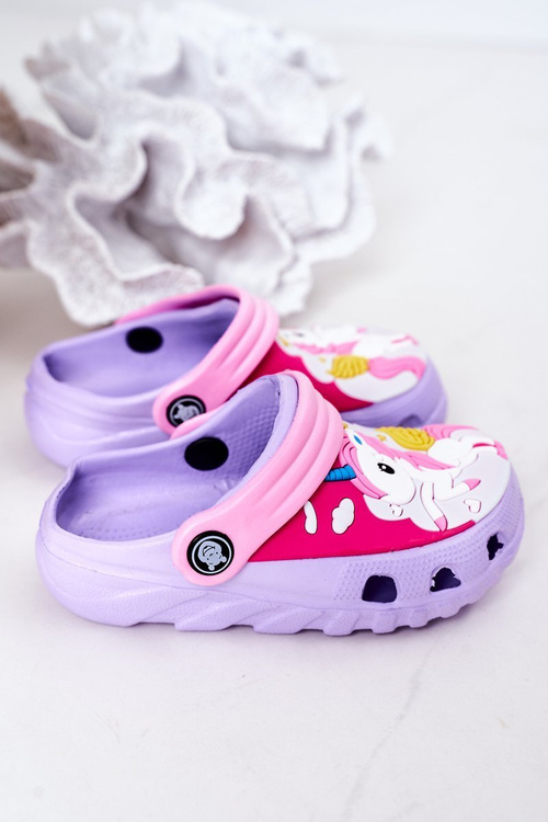 Poplošky z peny pre deti s fialovými jednorožec