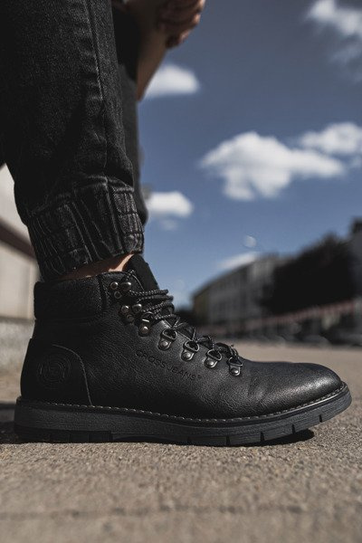 Pánské Vysoké Traperky Cross Jeans Černé EE1R4081C