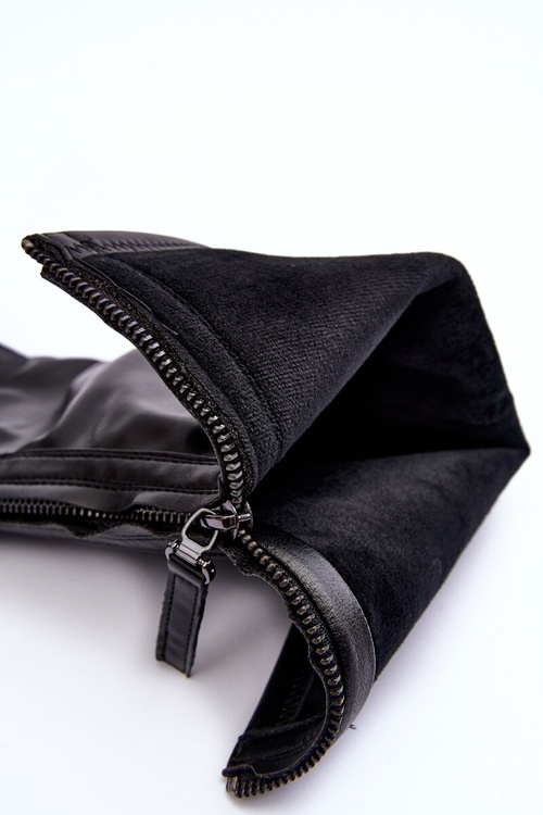 Kožené topánky na masívnej plošine s posúvačom čierneho Ringo