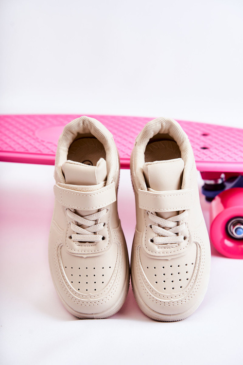 Dětská sportovní obuv se suchým zipem béžový Elike